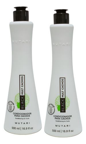 Kit 2 Condicionadores Mutari Black Multi Cachos 500ml