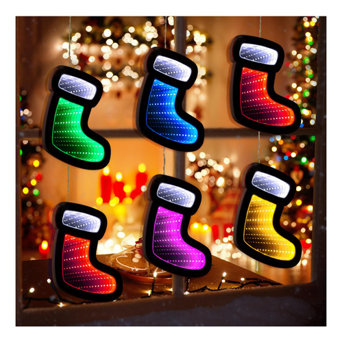 Infinity Lights 7 Medias De Navidad Led 6 Paquete Para Y