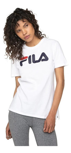 Polera Fila Blanca Logo Clasico Letter Premium F12l247n