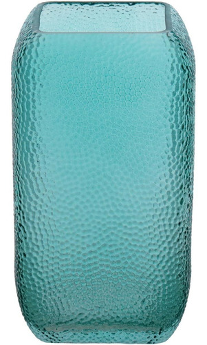 Vaso Decorativo Enfeite Decoração 25x16x16cm Vidro Azul