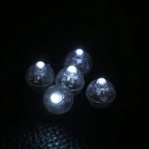 Luz De Destello Del Led, Luz Del Globo, 100pcs/lot Lámparas De Bola Llevadas Redondas Luces Del Globo Linterna Decoración Del Banquete De Boda De Navidad(blanco)