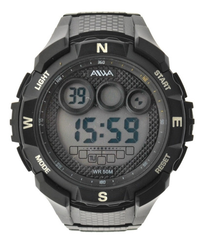 Imagen 2 de 10 de Reloj Hombre Aiwa Cronografo Deportivo Luz Sumergible Rm-27