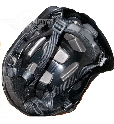 Casco Tactico Militar C/ Ajustador D Cabeza Riel Poli Gotcha