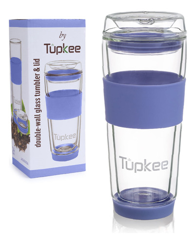 Tupkee - Vaso De Vidrio De Doble Pared, Aislado, Vidrio Sopl