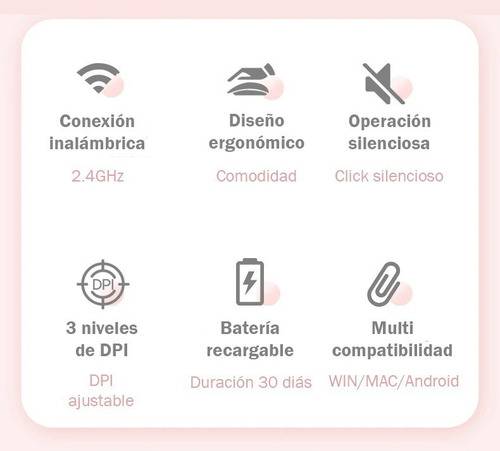 Mouse Xinua M2 Recargable Usb Silencioso Sleep Usb 2.4ghz