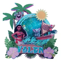 Comprar Moana Caketopper Adorno Para Torta Con Luz Agua Moana