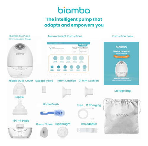 Extractor De Leche Portátil Manos Libres Biamba Pump Pro -