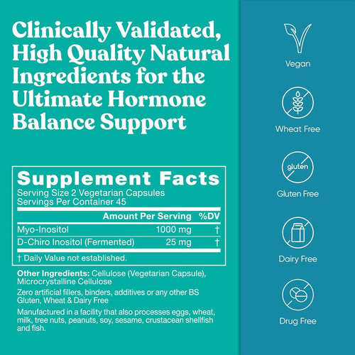 Eu Natural Regulate Cycle Support Myo Dchiro Inositol 90 Cáp