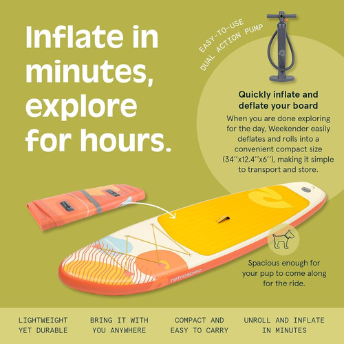 Paddle Board Infable Retrospec Weekender C/ Bomba Accesorios