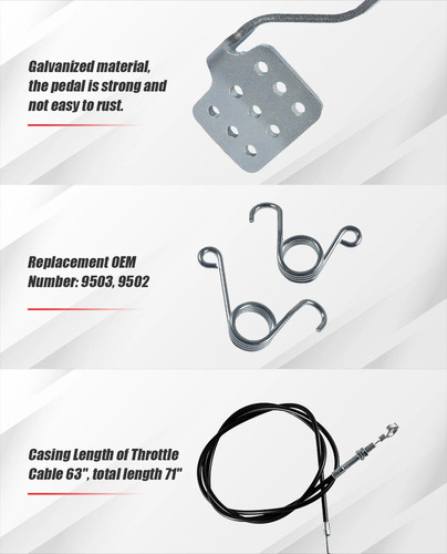 Pedales Acelerador De Freno Go Kart Con Cable De Acelerador