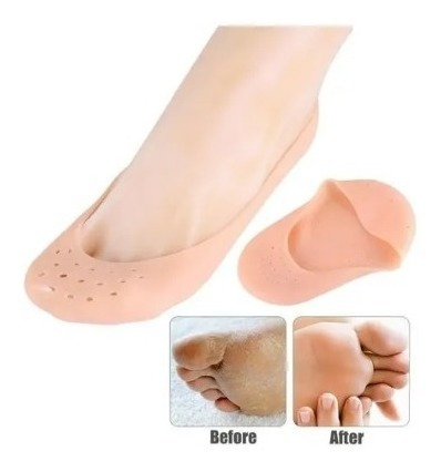 Meia Sapatilha Hidratante Silicone Para Proteger Os Pés