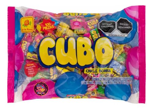 De La Rosa Chicle Cubo Bomba Goma De Mascar Surtidos 100 Pz 