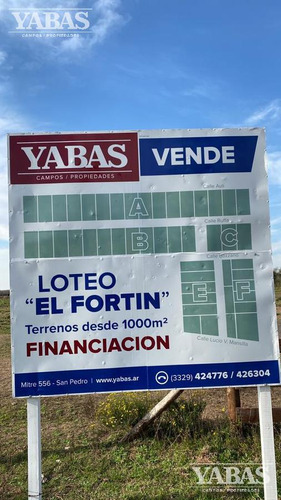 Venta - Loteo  El Fortin  1 Y 2 - San Pedro (bs.as) - Lucio Mansilla 4000