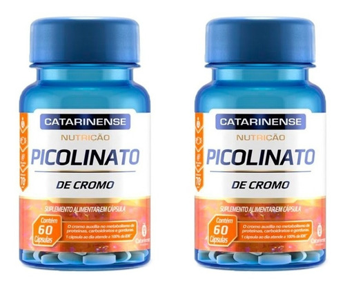 Picolinato De Cromo - 2x 60 Cápsulas - Catarinense