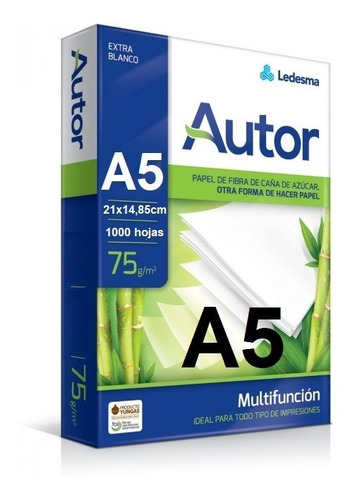 Resma Autor A5 75gr X1000 Hojas