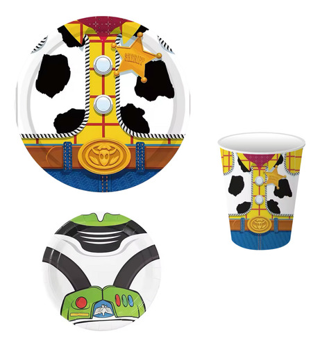 Platos Desechables Cotillón Papel Fiesta Para Niños Toy Story