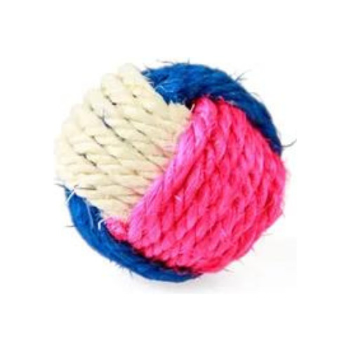Brinquedo Para Gatos Bola Gato Sisal Catnip Com Penas