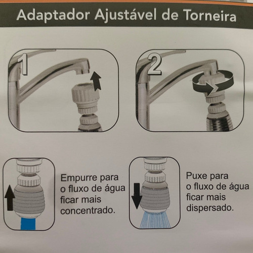 Imagem 4 de 10 de Adaptador De Torneira Ajustável Prolongador 360 Pia Cozinha