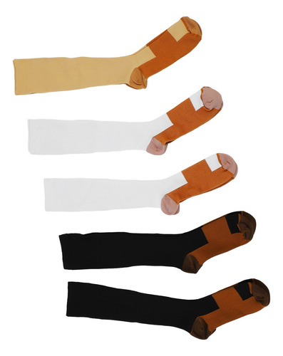 5 Pares De Calcetines De Tubo Por Encima De La Pantorrilla