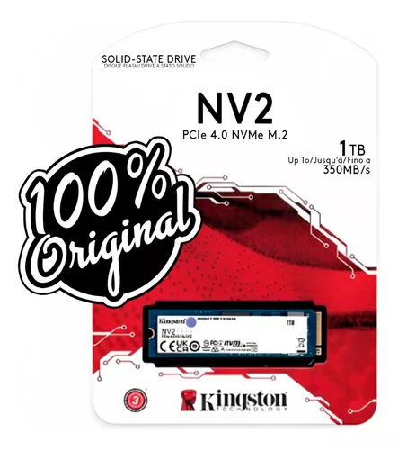 Ssd Kingston 1tb Nv2 Pcie 4.0 Nvme M.2 ( Original )