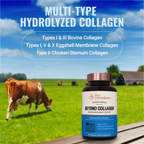 Live Conscious Beyond Collagen - Capsulas De Colageno Multip
