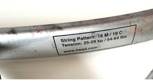 Head Titanium 5300 Raqueta Tenis Constant Beam Juego Paleta Blanco For Optimum Performance Use: Head Strings And Grips Art # 231634 (Usado)