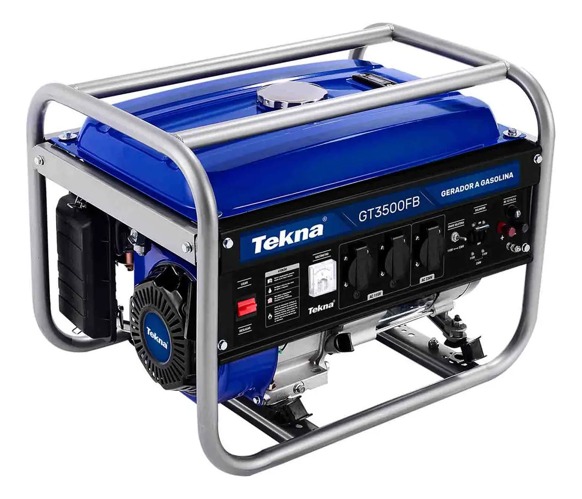 Gerador portátil Tekna GT3500FB 3.1 kW monofásico com tecnologia AVR 115V/230V