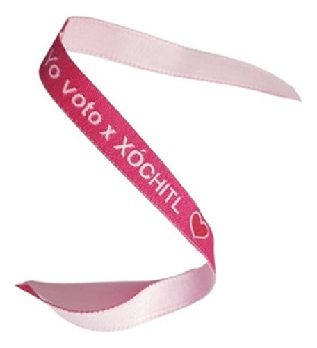 Pulsera Oficial Yo Voto X Xóchitl Color Rosa 10 Piezas