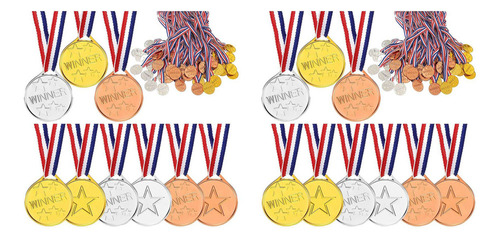 200 Piezas De Plástico Para Niños, Ganadores, Medallas, Gana