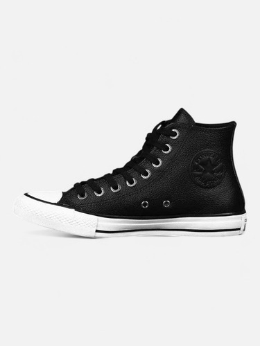 Converse Botitas Cuero Negras Chuck Taylor Hi Leather 37