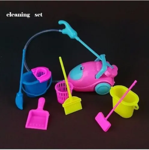 Barbie cleaning best sale set
