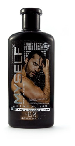 Shampoo 3en1 Con Carbón Activado Cabello-barba-cuerpo-myself