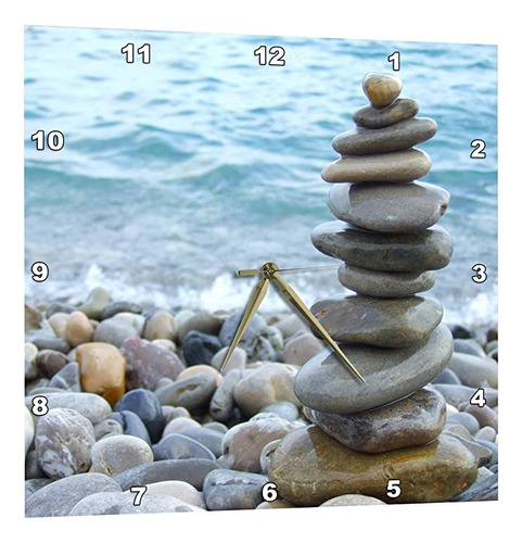 3drose Zen Stone Tower On Pebble Beach - Armonía Pacífica.