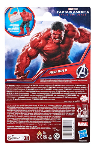 Figura Marvel Epic Hero Brave New World Hulk Rojo