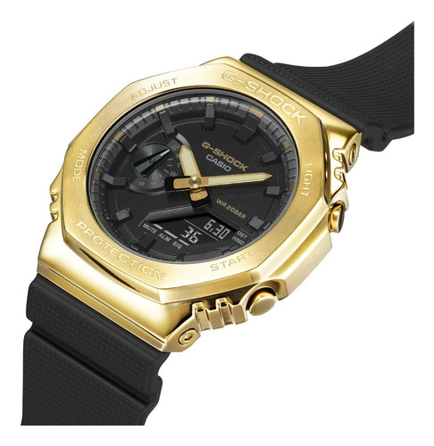 Imagen 6 de 10 de Reloj Casio G-shock Youth Iones Dorados Gm-2100g-1a9cr