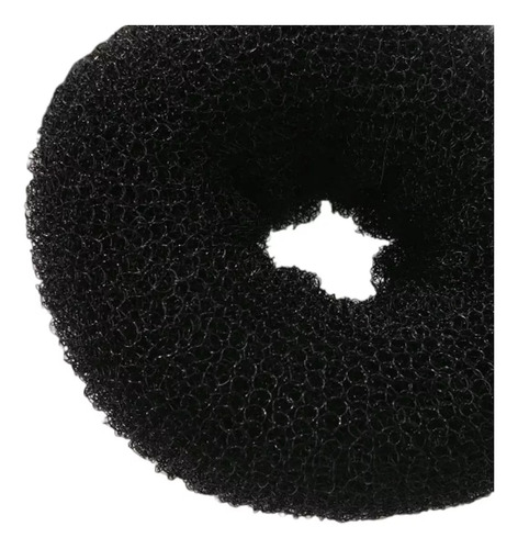 Donas Para Cabello Peinado Chongo Mágico Espuma Negras 3pzs Negro Lisa
