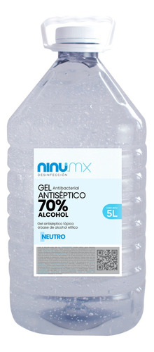 Gel Antibacterial 70 Alcohol Ninu 5 Litros Galon Sanitizante