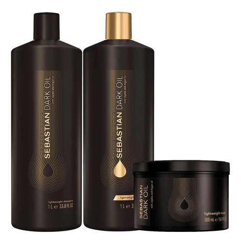 Kit Sebastian Dark Oil Shampoo+condicionador+mascara