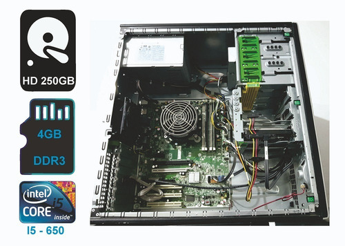 Cpu Hp Elite - Intel Core I5 - 4gb Ddr3 - 250gb Hd