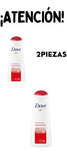 Shampoo Dove Crecimiento Regenerador 350 Ml (2 Piezas )