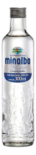 Água mineral Minalba Premium  sem gás   garrafa  300 mL  