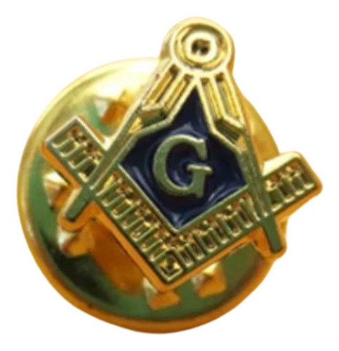 Mini Pin Broche Boton Free And Accepted Masons Blue Gold