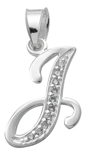 Imagen 10 de 23 de Dije De Iniciales En Plata Con Zirconias 0.925 Mod. 334-356
