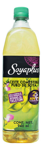 Aceite Puro Soya 946ml Soyaplus - 6 Pzs