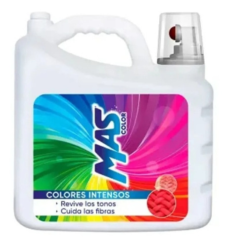 Detergente Para Ropa Líquido Más Color Mas Antibacterial Botella 10 l