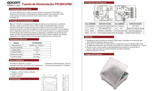 Imagen 5 de 5 de Fuente Poder 11-15v A 5amp Cctv, 4 Salidas, Opción Batería