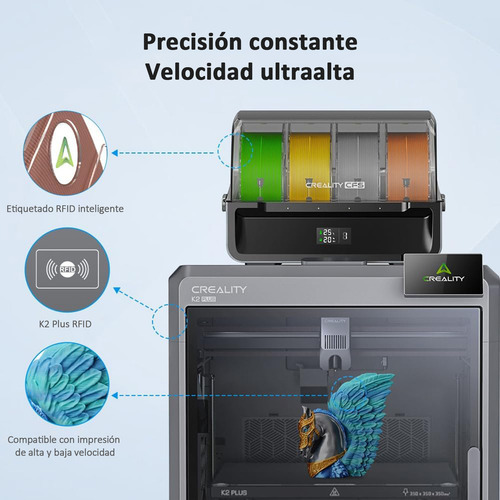 Creality Rfid Filamento Hyper Pla De Impresión 3d Cfs K2 Hi Color Dorado
