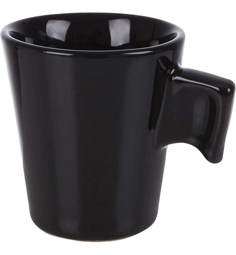Imagem 6 de 8 de Conjunto Jogo 6 Mini Canecas Café Xícaras Cerâmica Black