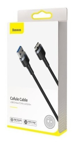 Imagen 3 de 4 de Cable Usb 3.0 Micro B Speed Disco Duro Externo Baseus 1m