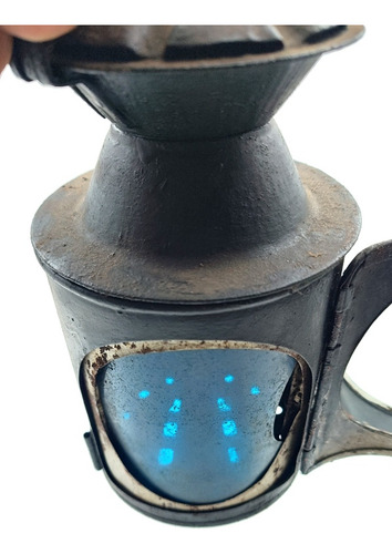 Lampara Farol Señalero + Mechero Antiguo - Ferrocarril (Usado)